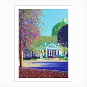 Hampton, City Us  Pointillism Art Print