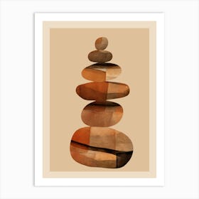 Abstract & Modern Stones Art 1 Art Print