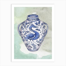 Watercolor Chinoiserie Art Print