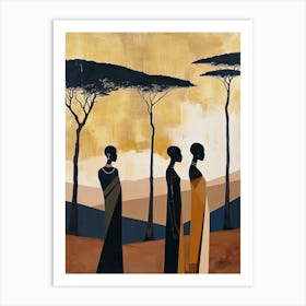 The African Women; A Boho Echo Art Print