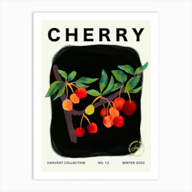 Cherry Fruit Kitchen Typography Art Print