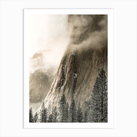 Half Dome Winter Scenery Art Print