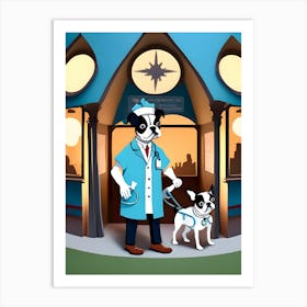 Doctor And Dog-Reimagined 4 Art Print