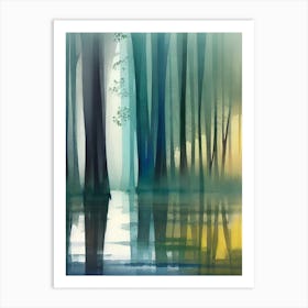 Sunrise In The Forest Art Print