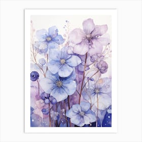 Blue Flowers Art Print