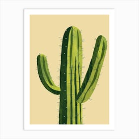 Parodia Cactus Minimalist Abstract Illustration 2 Art Print