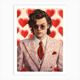 Harry Styles Heart  1 Art Print