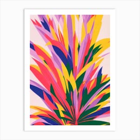 Majesty Palm Colourful Illustration Plant Art Print