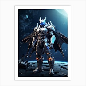 Bat In Cyborg Body #4 Art Print