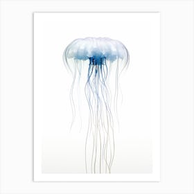 Comb Jellyfish Simple Illustration 2 Art Print