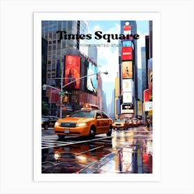 Times Square New York Manhattan Travel Art Art Print