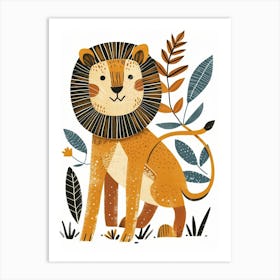 African Lion Lion In Different Seasons Clipart 3 Art Print