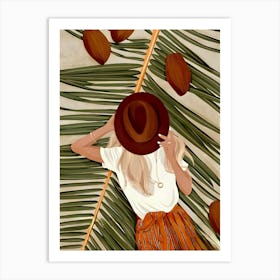 Hat And Coconuts Art Print