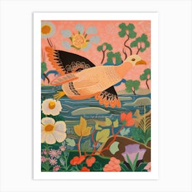 Maximalist Bird Painting Coot Art Print