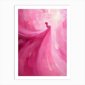 Pink Abstract Painting Art Print