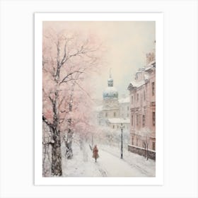 Dreamy Winter Painting Vienna Austria 3 Art Print