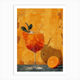 Aperol Spritz Orange 95 Art Print