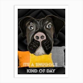 Doggy Snuggles Art Print