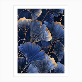 Ginko Leaves Wallpaper Art Print