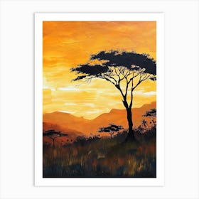 The African; A Boho Landscapes Art Print