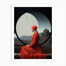 Woman In Red Art Print