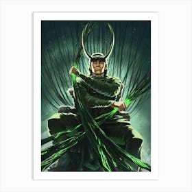 Loki God Art Print