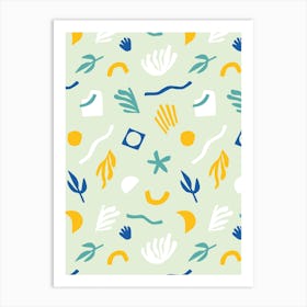 Summer Ocean Pattern Art Print