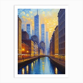 City At Night 5 Art Print