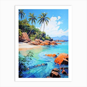 A Painting Of Anse Source Dargent, Seychelles 2 Art Print