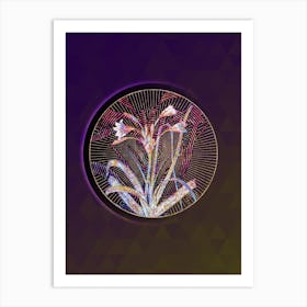 Abstract Malgas Lily Floral Mosaic Botanical Illustration n.0311 Art Print