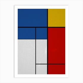 Primary plains with grid no.1 Art Print