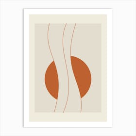 Orange And Beige Art Print