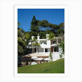 Santa Cruz White Beach House, Burleigh Heads In Gold Coast Art Print