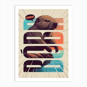 Bober Kurwa Meme Poland Bobr Beaver Polish Art Art Print