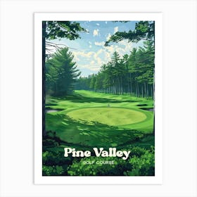 Pine Valley Golf Club Curtis Cup Travel Art Poster