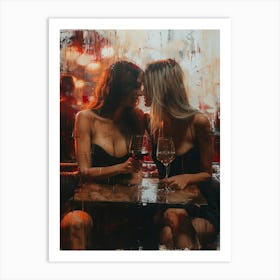 Two Women Kissing 3 Art Print