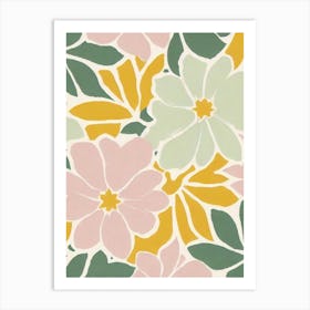 Cypress Pastel Floral 2 Flower Art Print