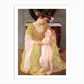 Mother and Child with a Rose Scarf (ca. 1908), Mary Cassatt Art Print
