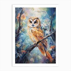 Watercolour Owl Art Print