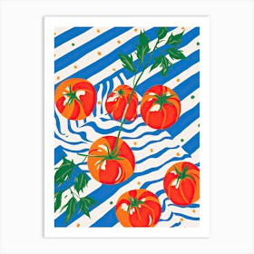 Tomatoes Summer Illustration 7 Art Print