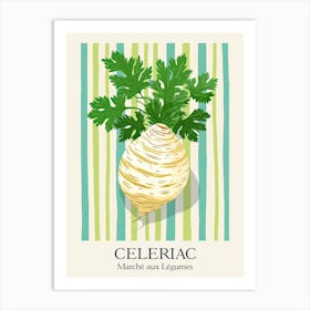 Marche Aux Legumes Celeriac Summer Illustration 4 Art Print