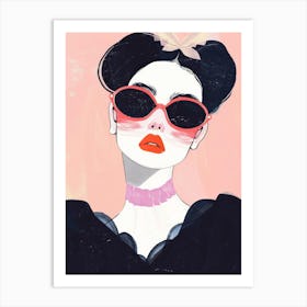 Lady In Sunglasses 2 Art Print