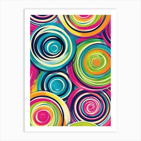 Colorful Swirls 3 Art Print