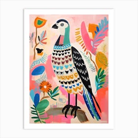 Pink Scandi Osprey 1 Art Print