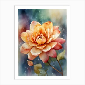 Watercolor Of A Flower 2 Art Print