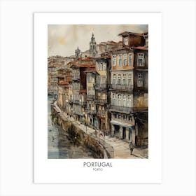 Porto, Portugal 1 Watercolor Travel Poster Art Print