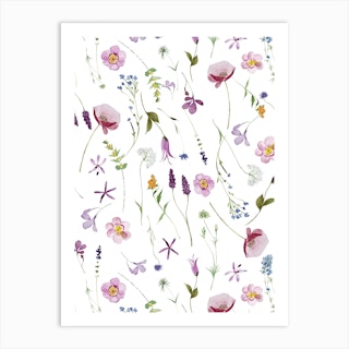 Summer Wildflowers Meadow Art Print