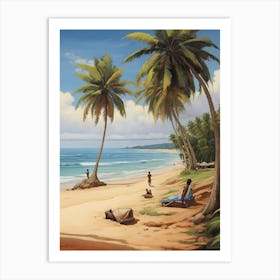 Day At The Beach art print Art Print