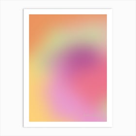 Abstract Apricot Glow Art Print