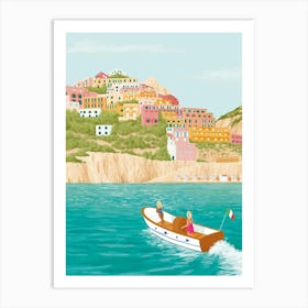 Amalfi Coast Illustration Art Print